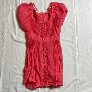 Pink y2k blouse with tie